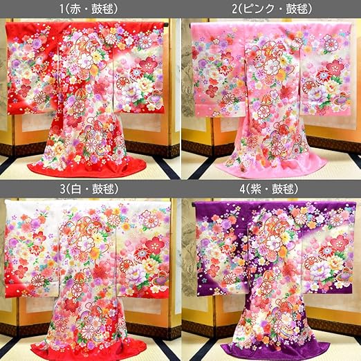 Amazon.co.jp: [部坂呉服店HESAKA] お宮参り 着物 女の子 正絹